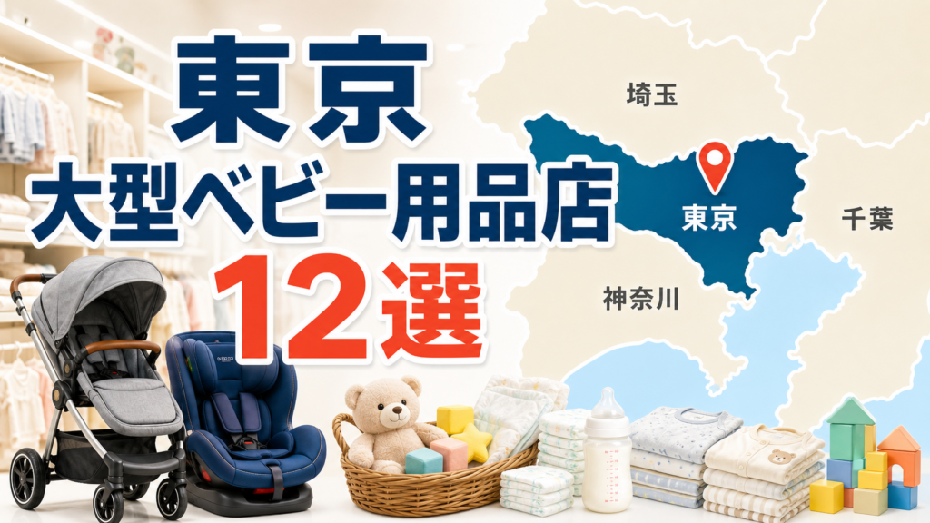 【2026年版】東京の大型ベビー用品店12選!出産準備・ベビーカーを目的別に紹介 アイキャッチ