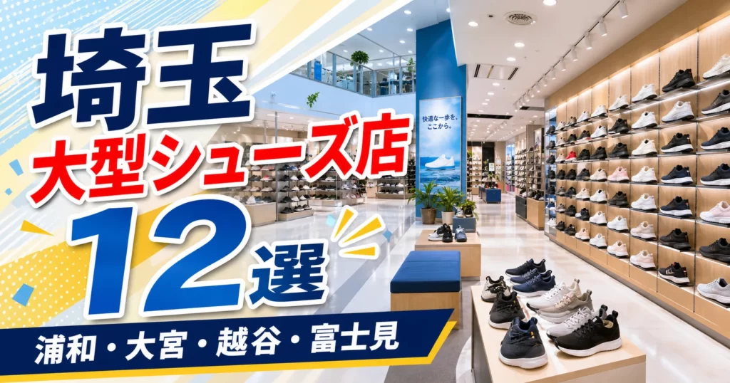 【2026年版】埼玉の大型シューズ店12選！浦和・大宮・越谷の大型靴屋を紹介 アイキャッチ