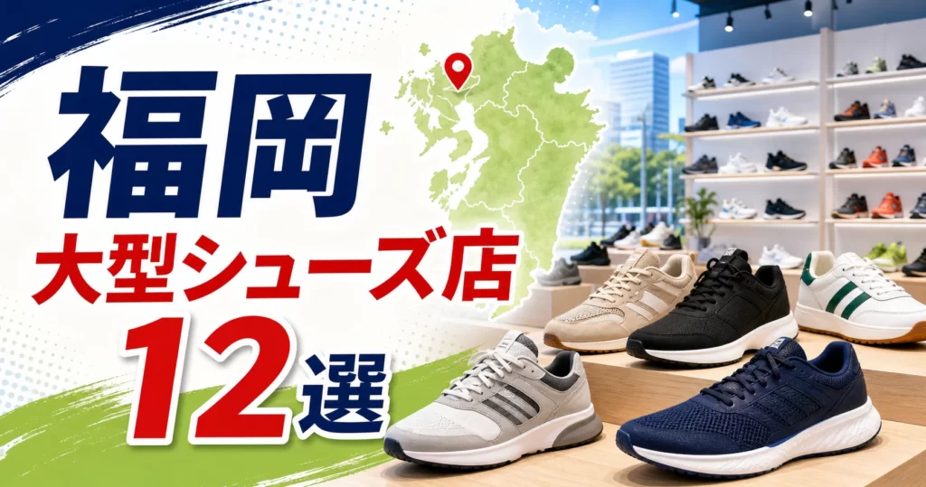 【2026年版】福岡の大型シューズ店12選！博多・天神・北九州の大型靴屋を紹介 アイキャッチ