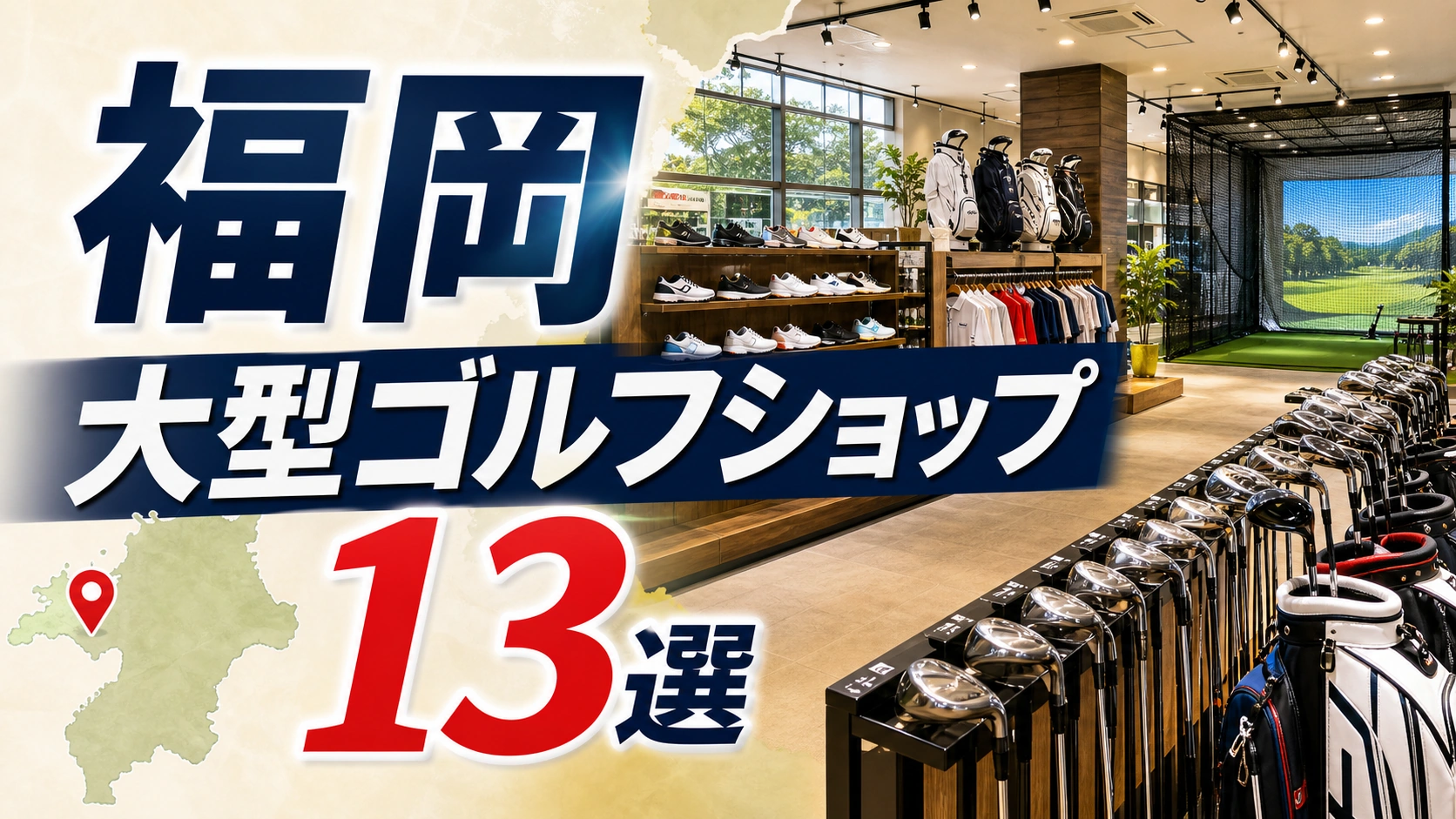 【2026年版】福岡の大型ゴルフショップ13選!試打・中古・駅近の店舗も紹介 アイキャッチ