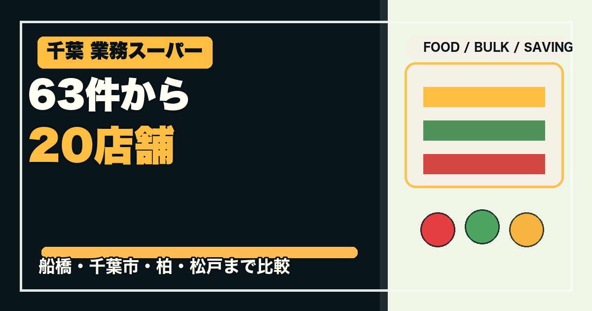 千葉の業務スーパー20選のアイキャッチ画像