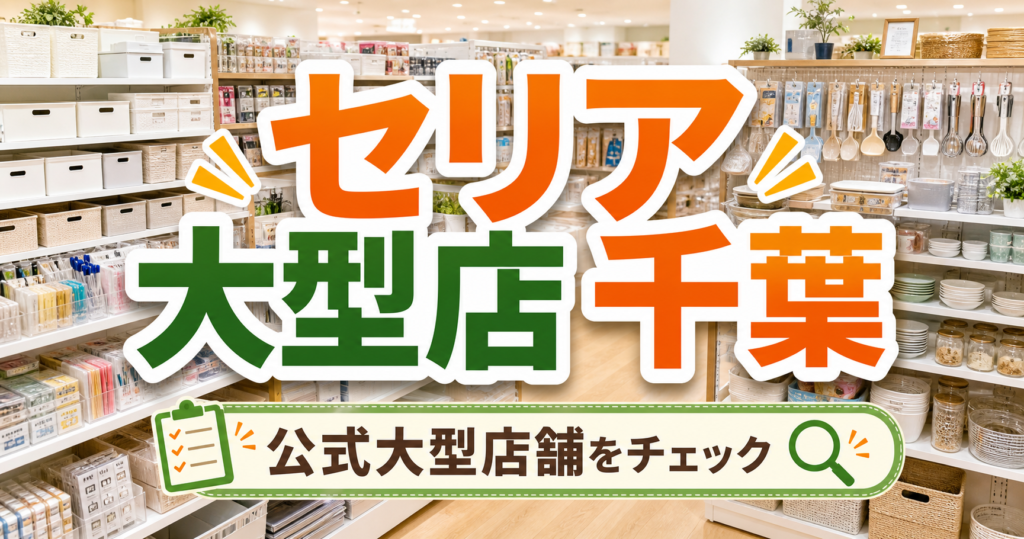 千葉のセリア大型店はどこ？公式大型店舗と商業施設型20候補 アイキャッチ