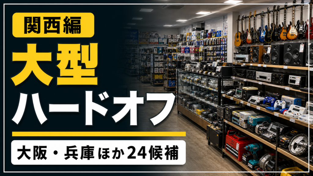 【2026年版】関西のハードオフ大型店舗候補24選！大阪・兵庫ほか アイキャッチ