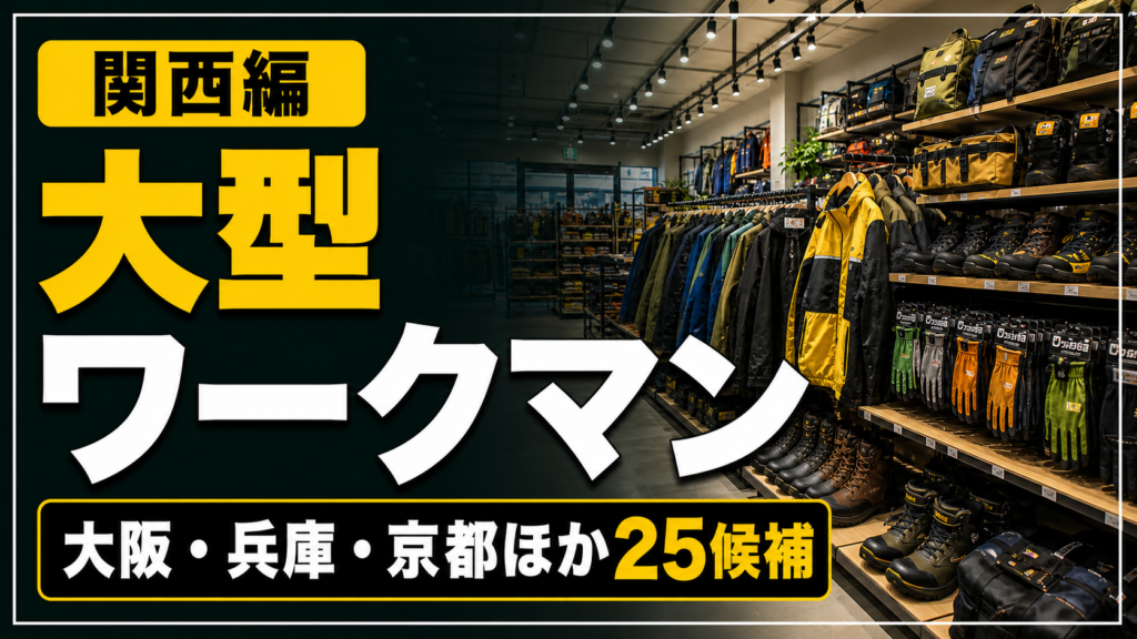 【2026年版】関西のワークマン大型店舗候補25選!大阪・兵庫・京都ほか アイキャッチ