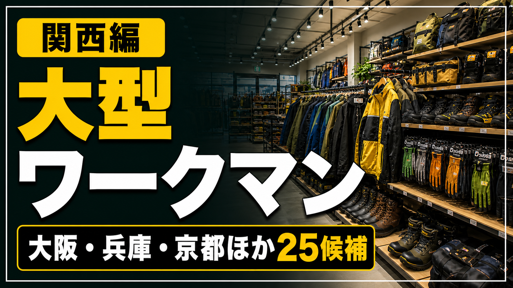 【2026年版】関西のワークマン大型店舗候補25選!大阪・兵庫・京都ほか アイキャッチ