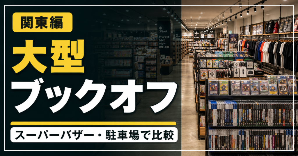 【2026年版】関東のブックオフ大型店舗50選！スーパーバザー・駐車場で探す アイキャッチ