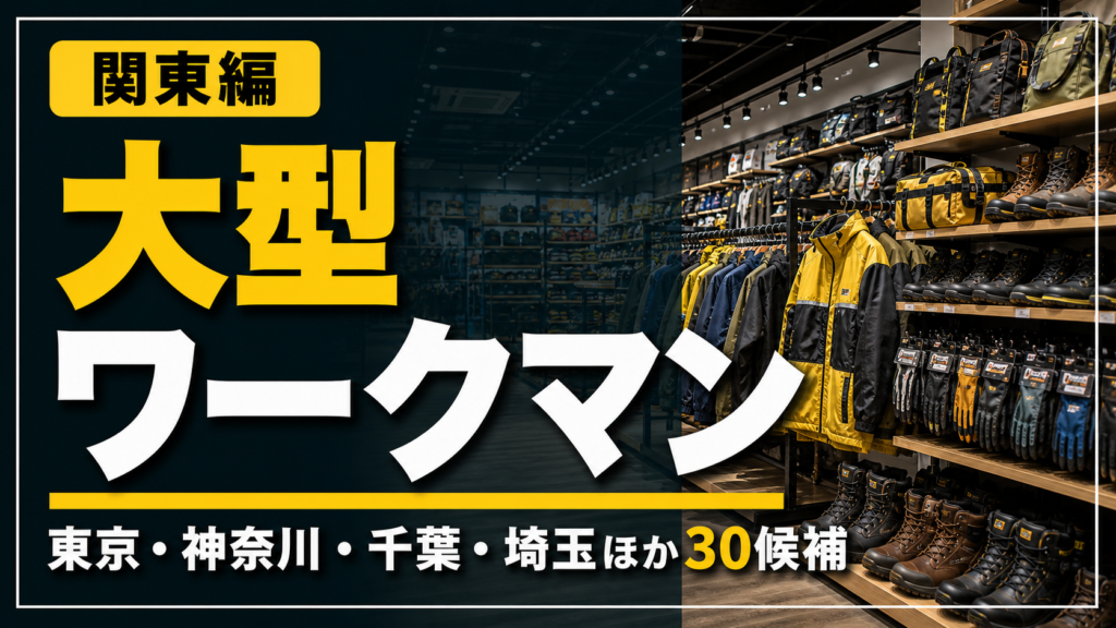 【2026年版】関東のワークマン大型店舗候補30選!作業着あり・駐車場で探す アイキャッチ