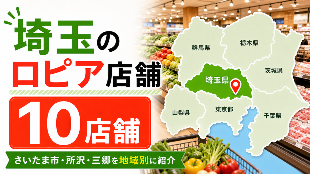 【2026年版】埼玉のロピア店舗一覧!さいたま市・所沢・三郷の買いやすい店舗を紹介 アイキャッチ
