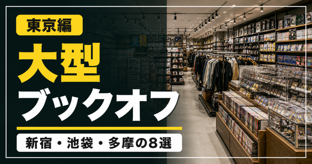 【2026年版】東京のブックオフ大型店舗8選！新宿・池袋・多摩の大型店 アイキャッチ