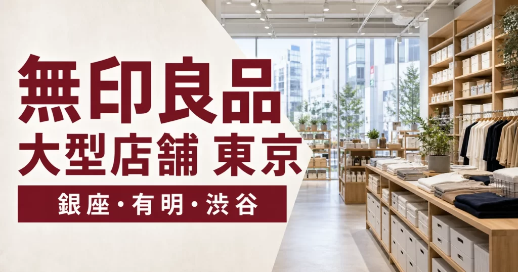 無印良品大型店舗 東京はどこ?銀座・有明・渋谷など目的別に紹介 アイキャッチ