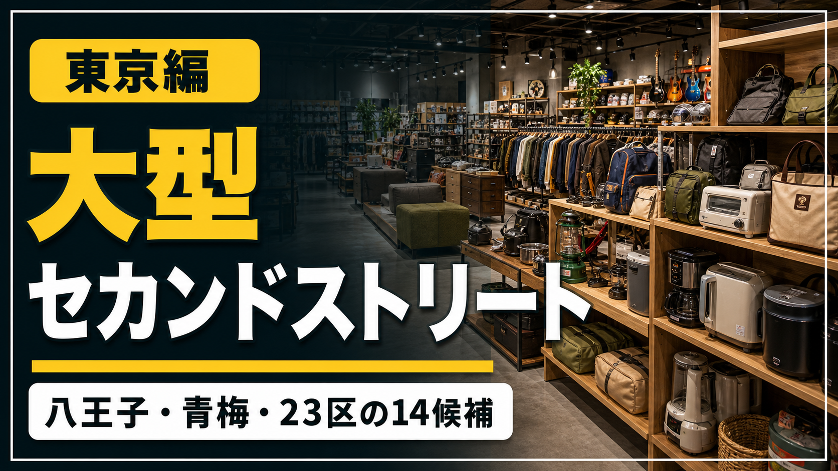 【2026年版】東京のセカンドストリート大型店舗候補14選！八王子・青梅・23区も紹介 アイキャッチ