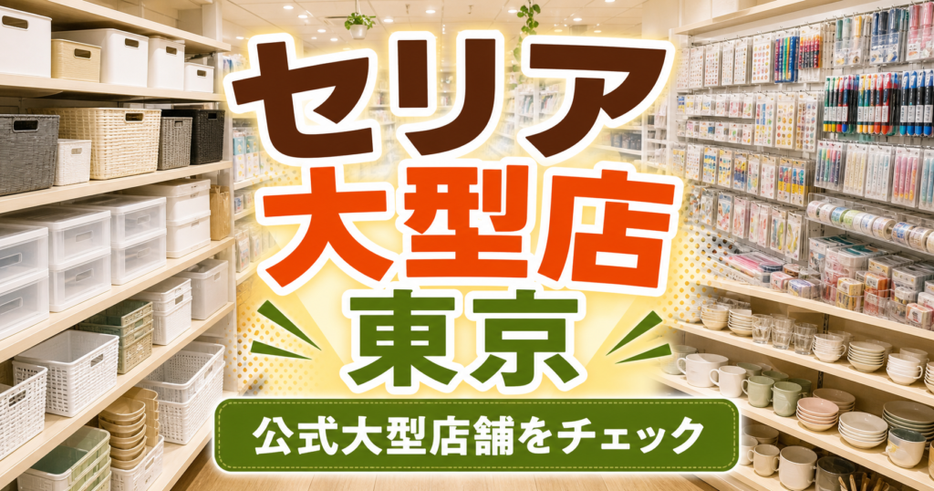 東京のセリア大型店はどこ?公式大型店舗と商業施設型24候補 アイキャッチ