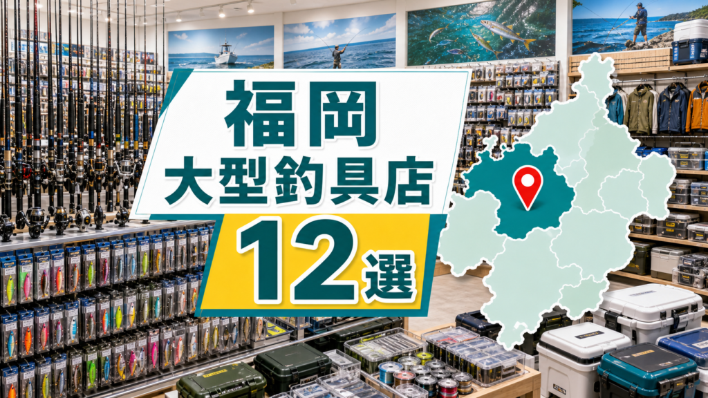 【2026年版】福岡の大型釣具店12選!大型釣具屋を地域別に紹介 アイキャッチ