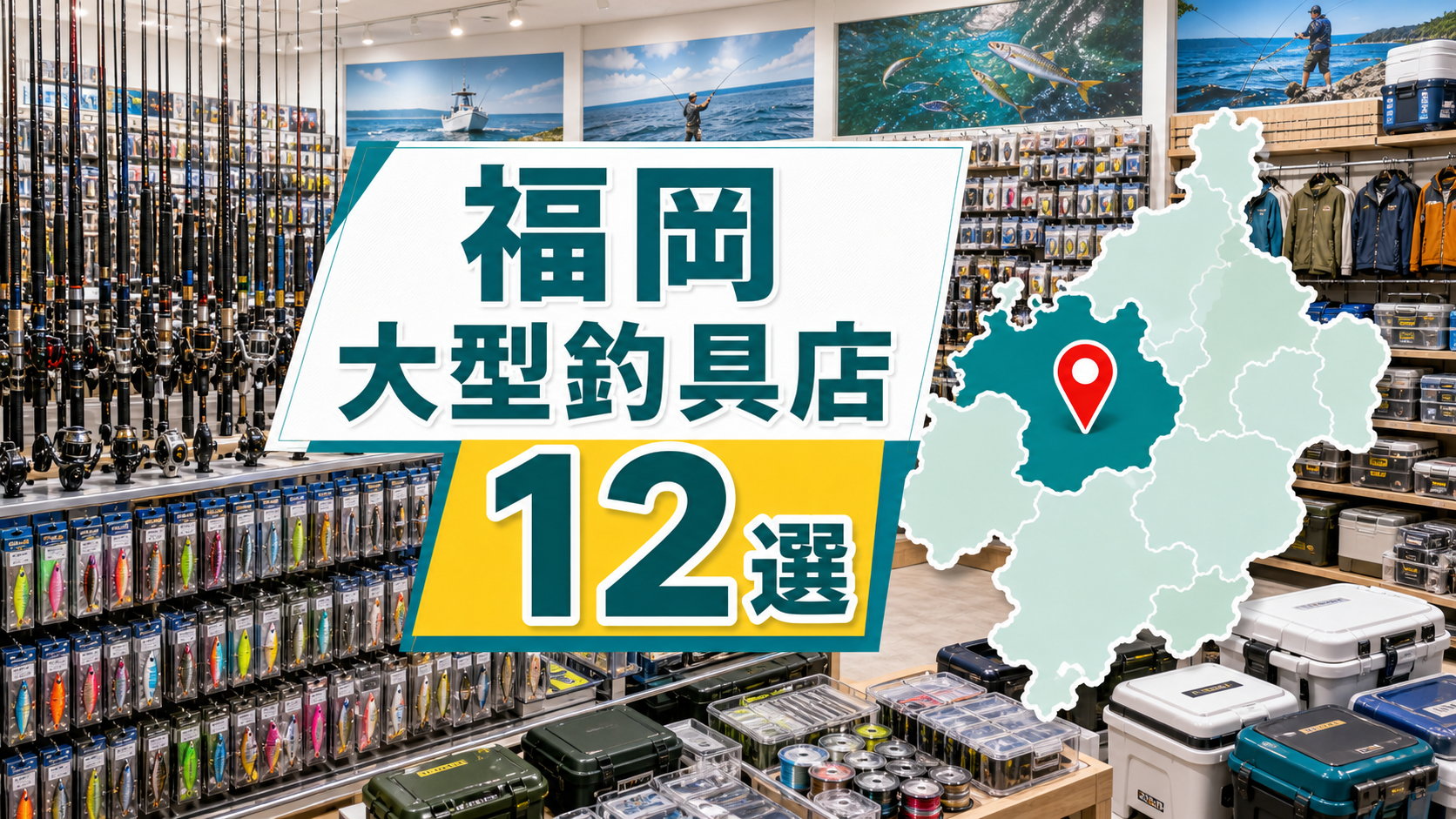 【2026年版】福岡の大型釣具店12選!大型釣具屋を地域別に紹介 アイキャッチ