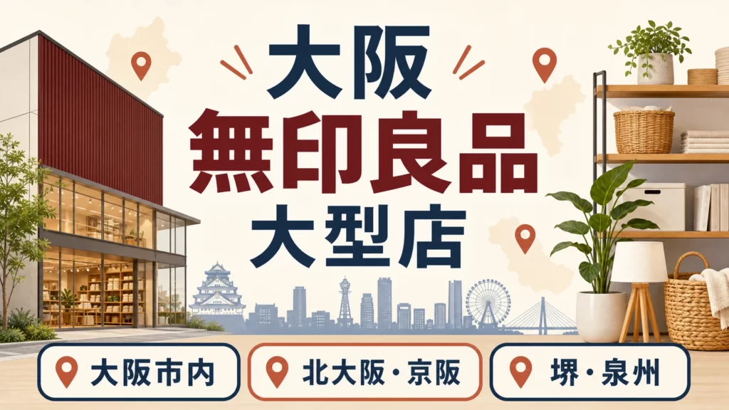 大阪の無印良品大型店は？公式確認の2店＋目的地別5店