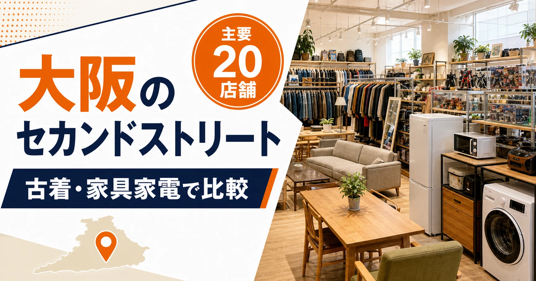 大阪のセカンドストリート大型店はどこ?主要20店舗を古着・家具家電で比較【2026年版】