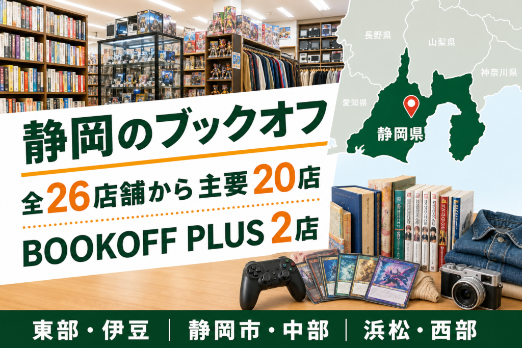 静岡のブックオフは全26店舗！PLUS2店と主要20店を地域別比較【2026年版】