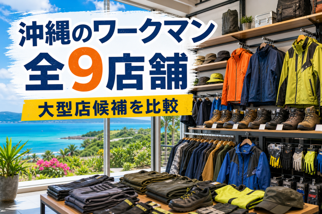 沖縄のワークマンは全9店舗！大型店候補を南部・中部・北部で比較【2026年版】