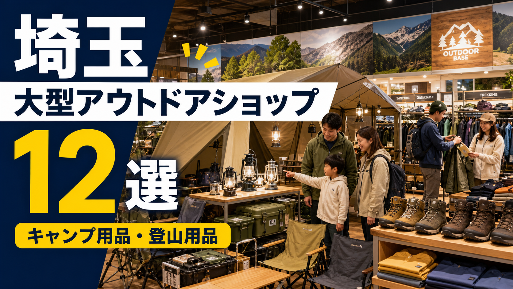 【2026年版】埼玉の大型アウトドアショップ12選！キャンプ用品・登山用品を探しやすい店舗まとめ アイキャッチ