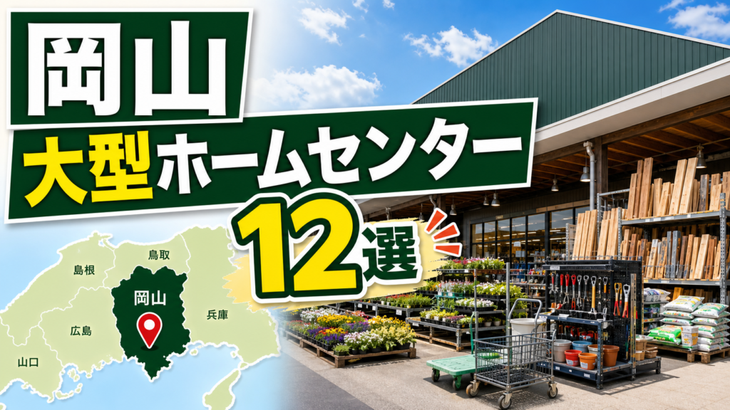【2026年版】岡山の大型ホームセンター12選！岡山市・倉敷・津山方面の大型店を紹介