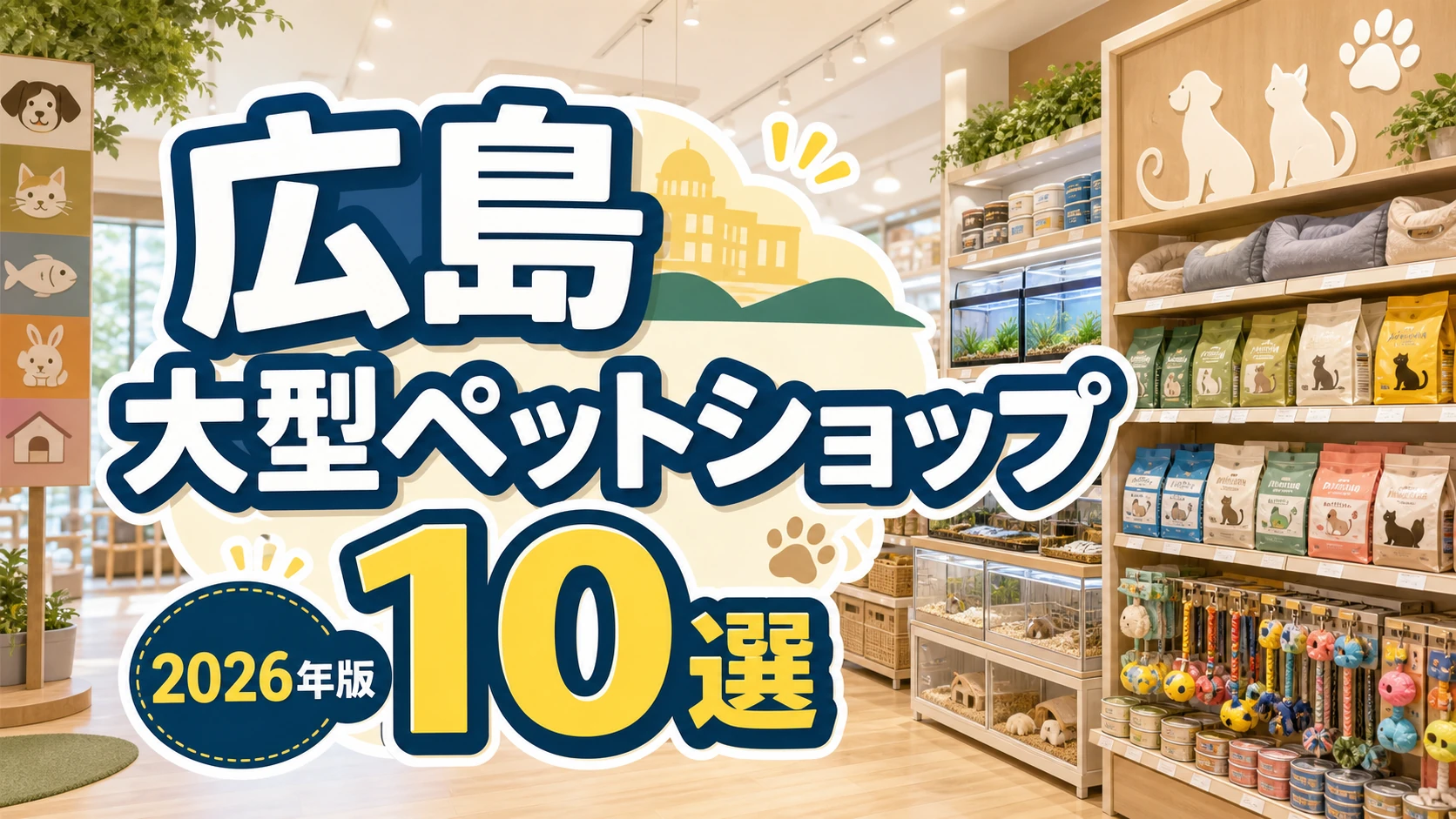 【2026年版】広島の大型ペットショップ10選!広島市内・福山方面の大型店を紹介