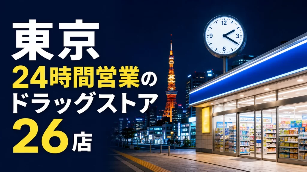 東京で24時間営業のドラッグストアはどこ？現在確認できた26店を紹介