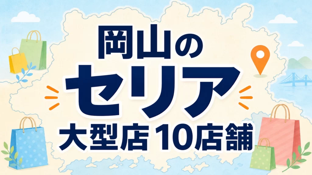 岡山のセリア大型店はどこ？公式で確認できる10店舗を地域別に紹介