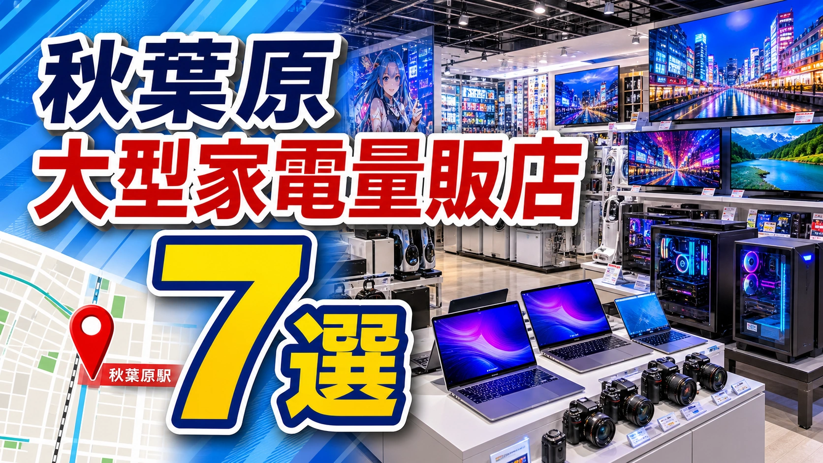 【2026年版】秋葉原の大型家電量販店7選!PC・カメラ・中古デジタルまで目的別に紹介 アイキャッチ