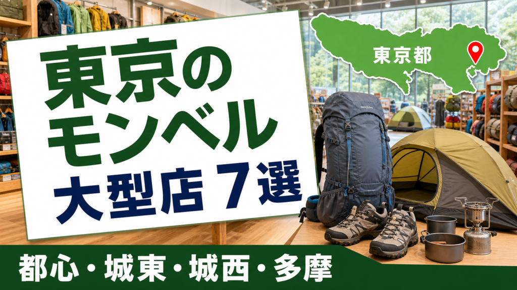 東京のモンベル大型店は7店：全13店舗を地域別に紹介