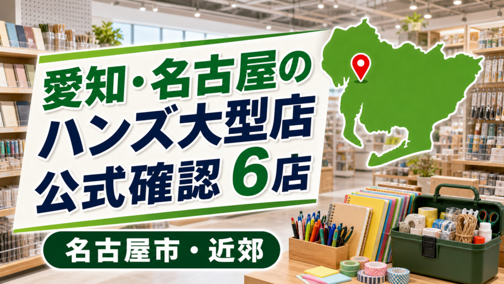愛知・名古屋のハンズ大型店は6店舗|公式確認の店舗一覧
