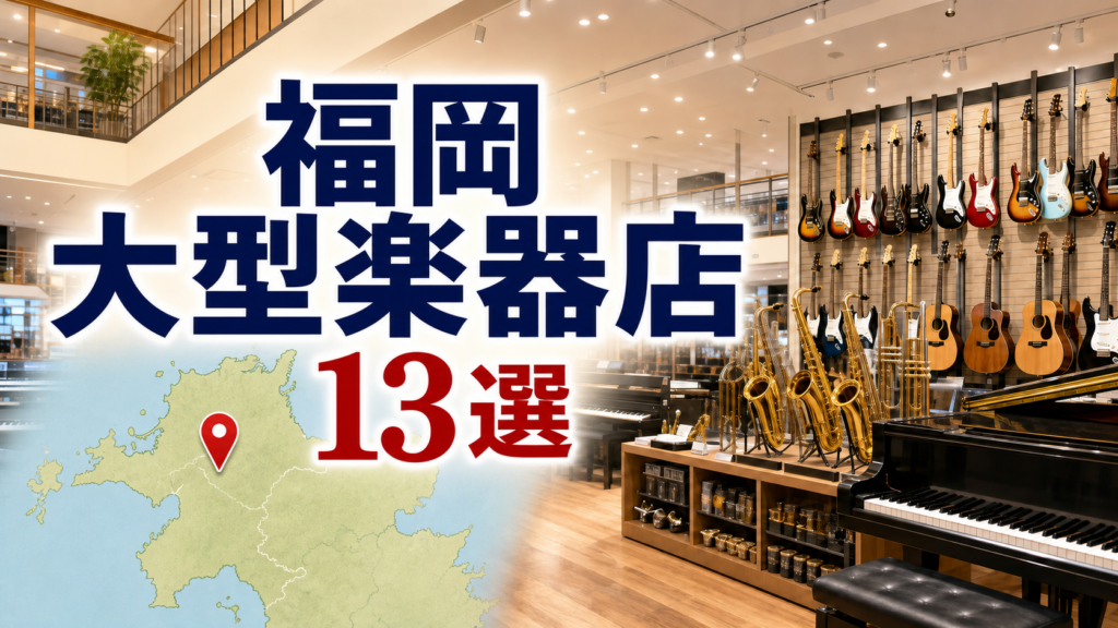 【2026年版】福岡の大型楽器店13選！天神・博多と商業施設型を営業時間つきで比較