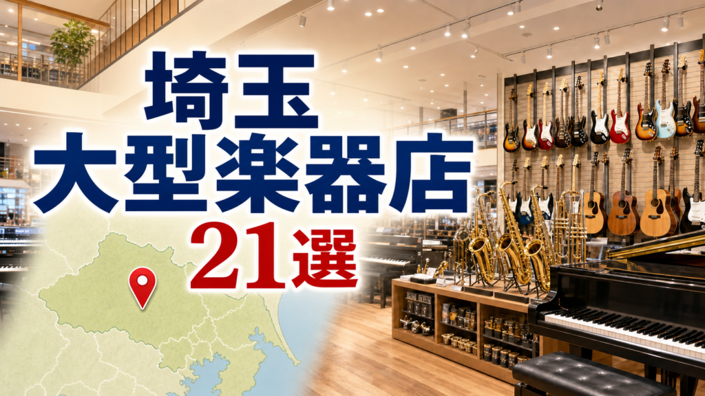 【2026年版】埼玉の大型楽器店21選！大宮・浦和・所沢を営業時間つきで比較