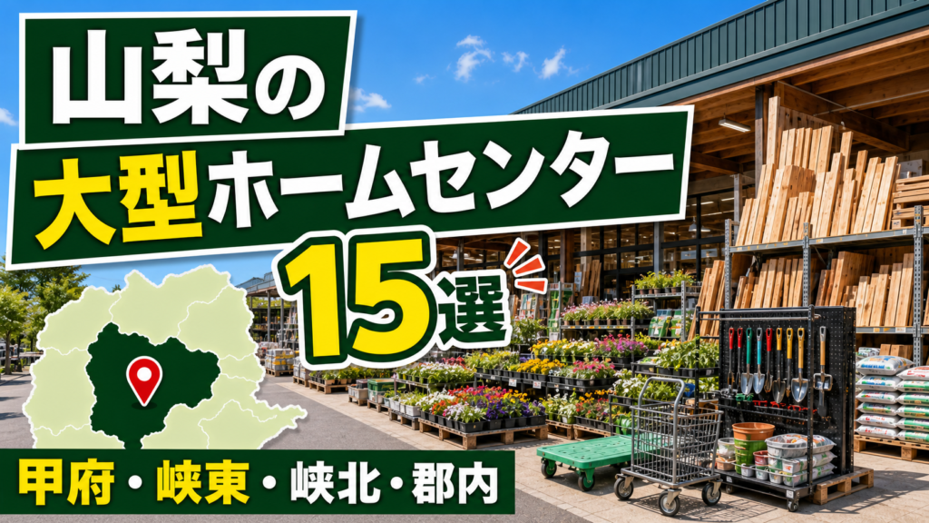 山梨の大型ホームセンター候補15選！甲府・峡東・峡北・郡内で比較【2026年版】