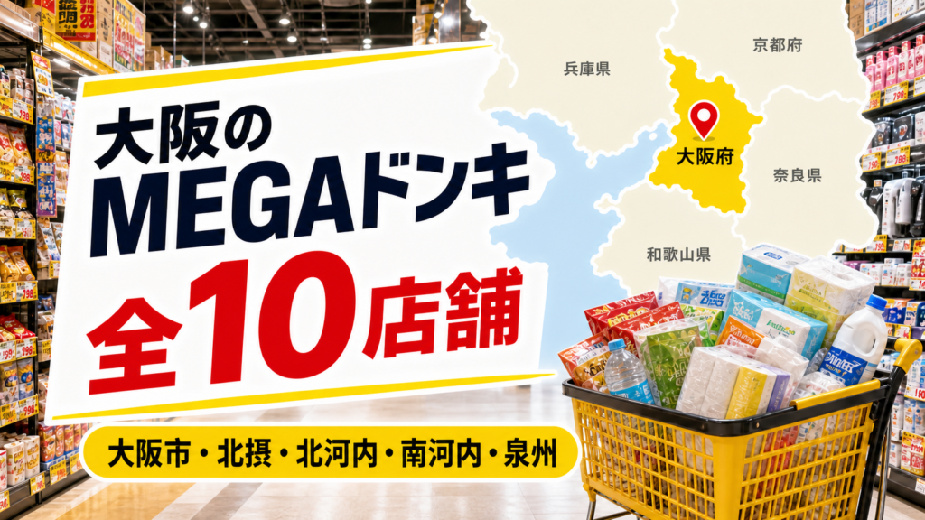 【2026年版】大阪のMEGAドンキ全10店舗！大阪市・北摂・泉州を比較