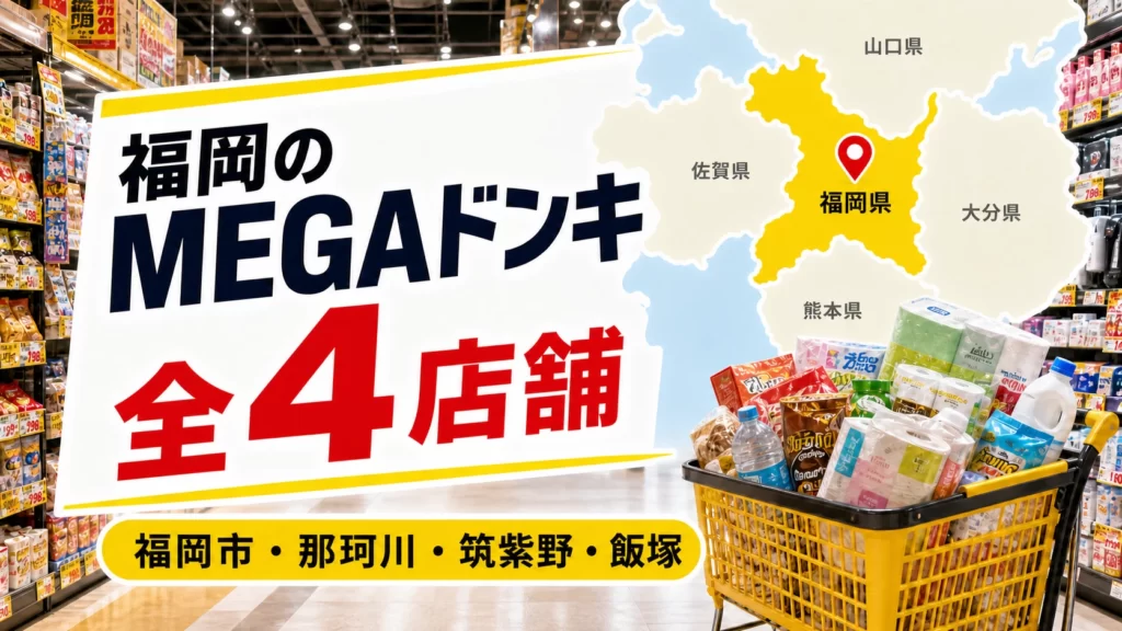 【2026年版】福岡のMEGAドンキ全4店舗！福岡市・筑紫・飯塚を比較