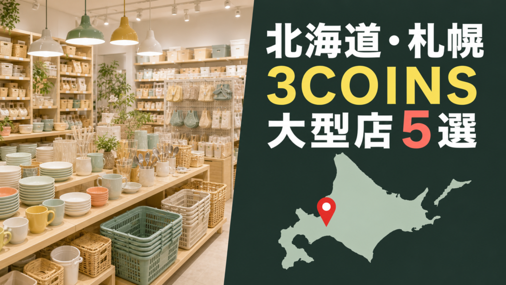 北海道・札幌の3COINS大型店はどこ？公式5店と道内12店を紹介