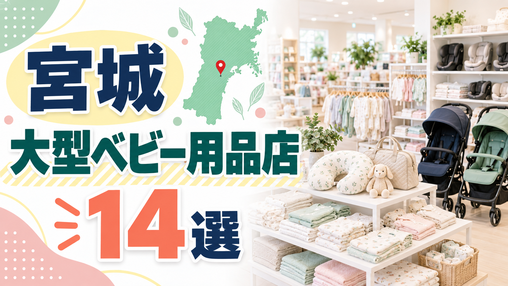 【2026年版】宮城・仙台の大型ベビー用品店14選！営業時間・駐車場をエリア別に紹介