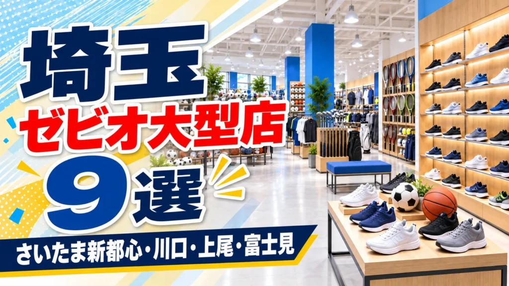 【2026年版】埼玉のゼビオ大型店9選！夜21時まで開く4店とゴルフ・アウトドアも見られる6店で選ぶ