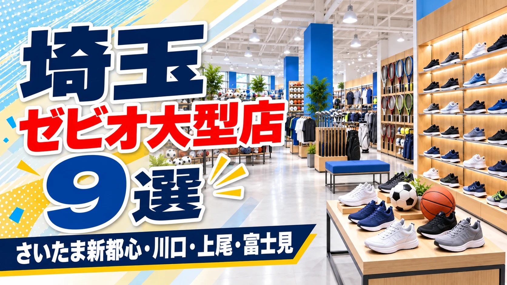 【2026年版】埼玉のゼビオ大型店9選！夜21時まで開く4店とゴルフ・アウトドアも見られる6店で選ぶ