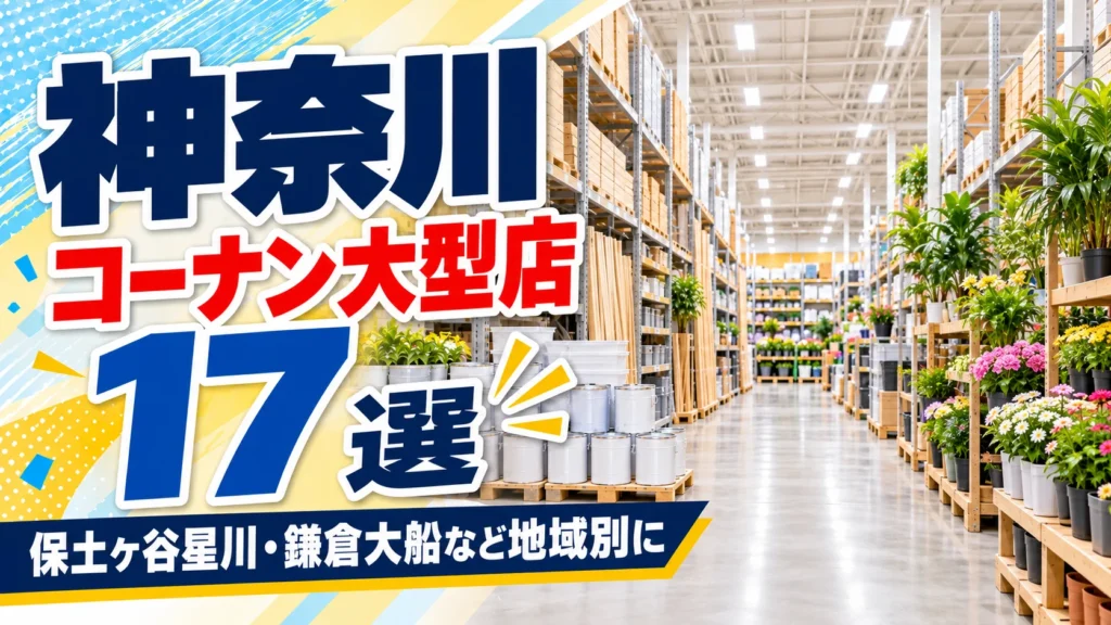 【2026年版】神奈川のコーナン大型店17選!保土ヶ谷星川店と鎌倉大船店など売場の広い店を地域別に紹介